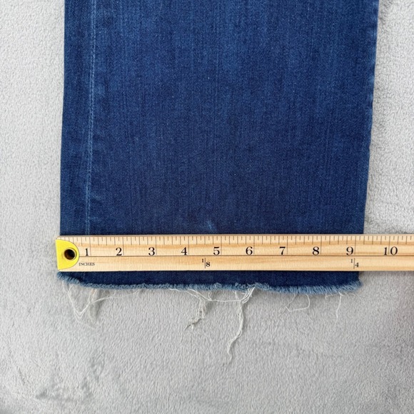 Mother The Hustler Ankle Fray Jeans Blue High Rise Flare Women's Sz 28 - Picture 16 of 16